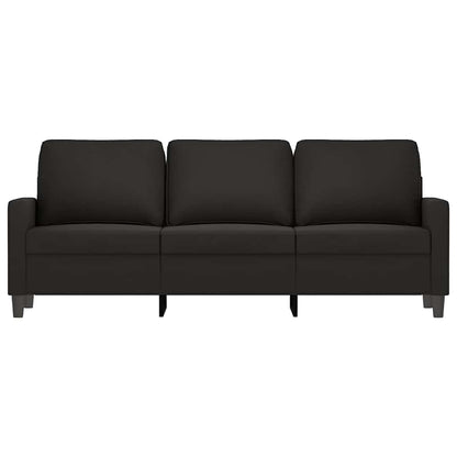 Divano a 3 Posti Nero 180 cm in Velluto
