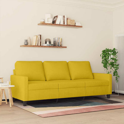 Divano a 3 Posti Giallo 180 cm in Velluto | homemem39