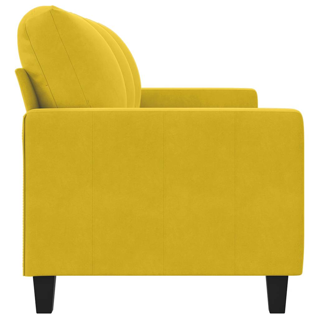 Divano a 3 Posti Giallo 180 cm in Velluto | homemem39