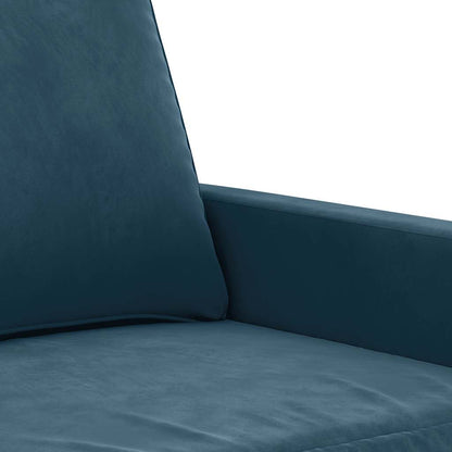 Divano a 3 Posti Blu 180 cm in Velluto | homemem39