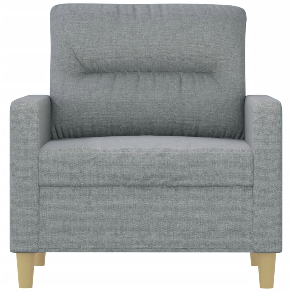Poltrona Grigio Chiaro 60 cm in Tessuto - homemem39