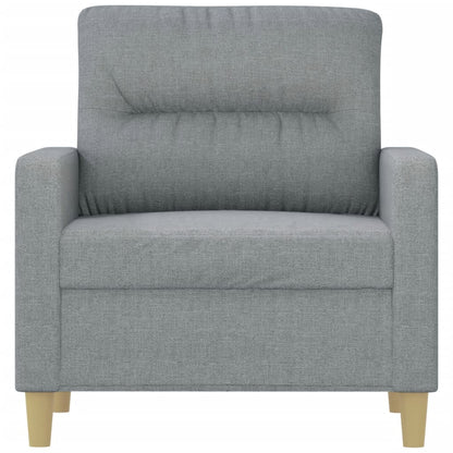 Poltrona Grigio Chiaro 60 cm in Tessuto - homemem39