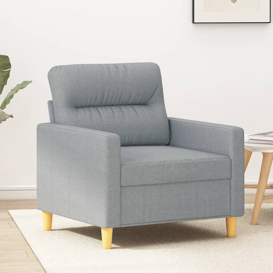 Poltrona Grigio Chiaro 60 cm in Tessuto - homemem39