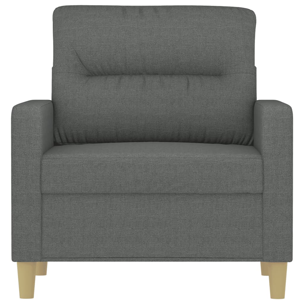 Poltrona Grigio Scuro 60 cm in Tessuto - homemem39