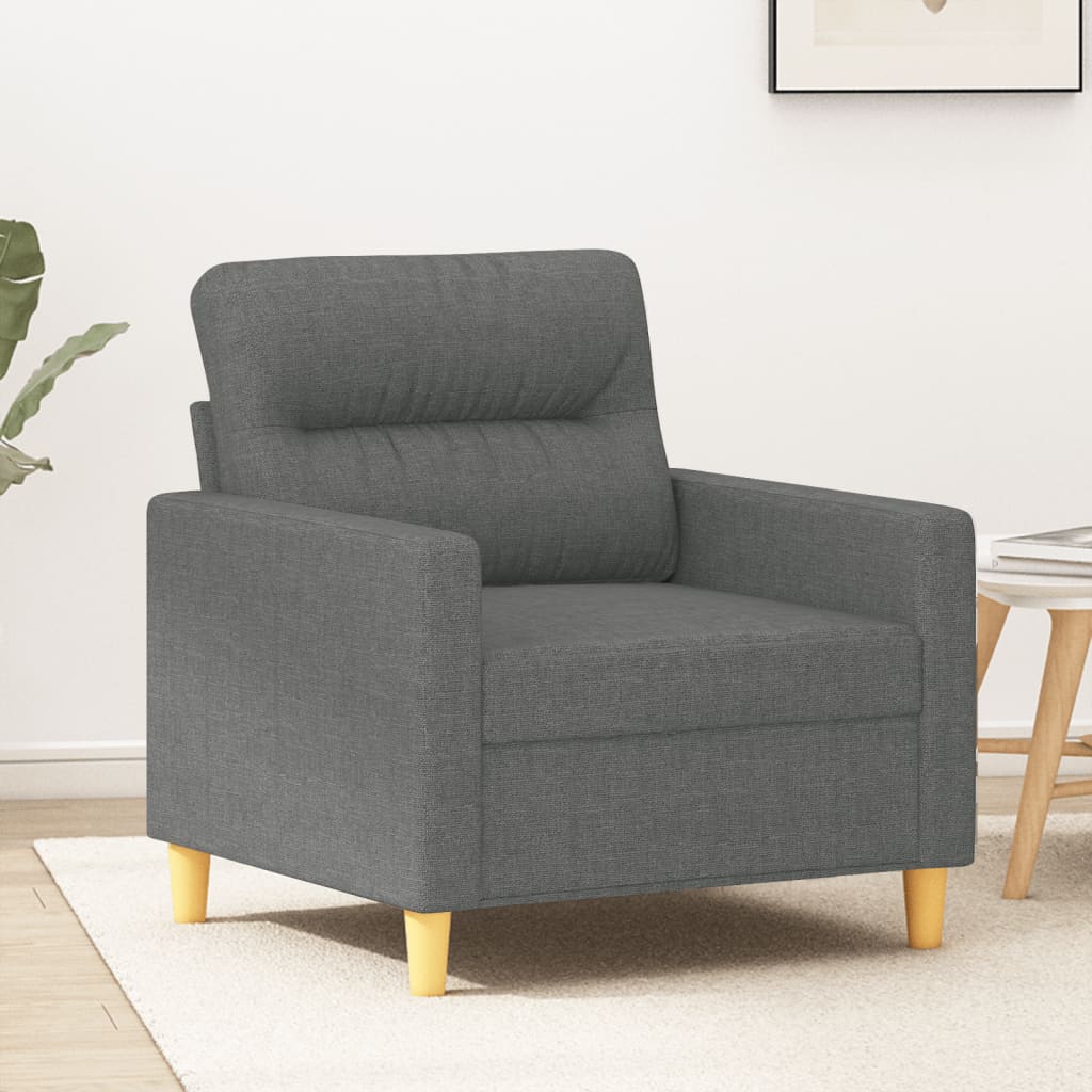 Poltrona Grigio Scuro 60 cm in Tessuto - homemem39