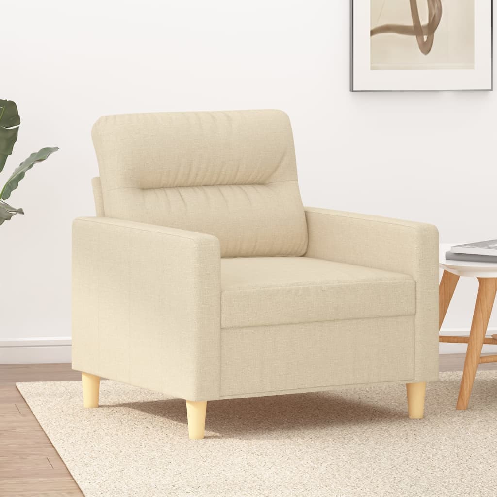 Poltrona Crema 60 cm in Tessuto - homemem39