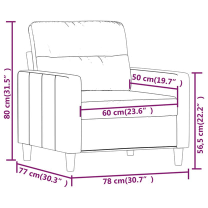 Poltrona Nera 60 cm in Tessuto - homemem39