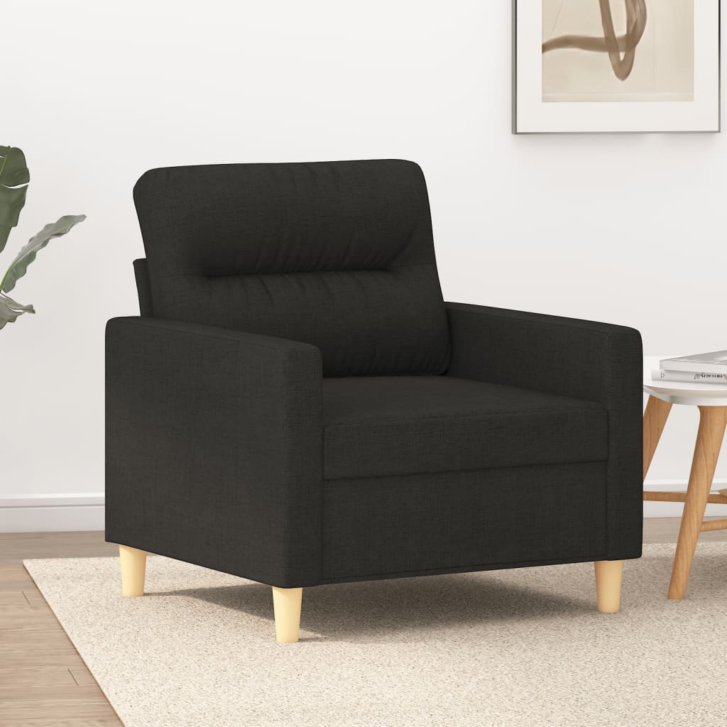 Poltrona Nera 60 cm in Tessuto - homemem39