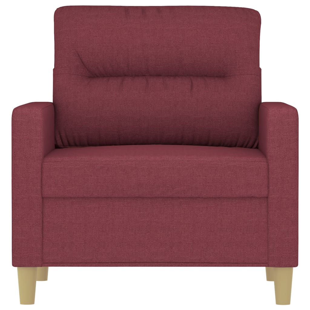 Poltrona Rosso Vino 60 cm in Tessuto - homemem39