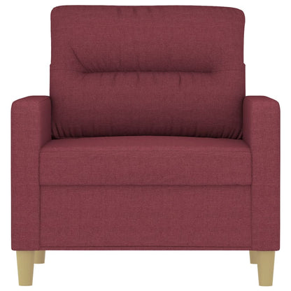 Poltrona Rosso Vino 60 cm in Tessuto - homemem39
