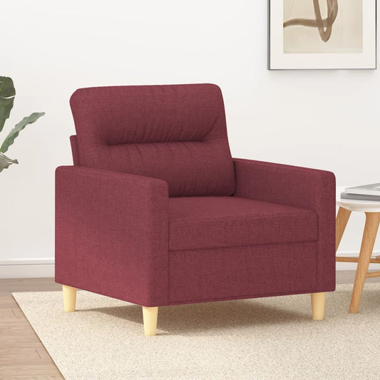 Poltrona Rosso Vino 60 cm in Tessuto - homemem39