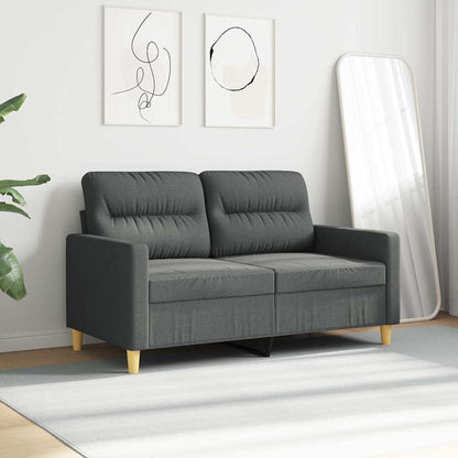 Divano a 2 Posti Grigio Scuro 120 cm in Tessuto | homemem39