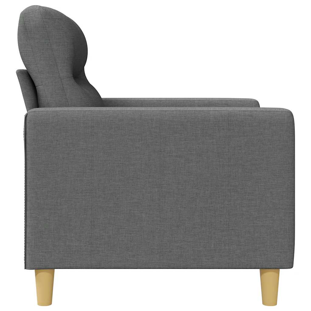 Divano a 2 Posti Grigio Scuro 120 cm in Tessuto | homemem39