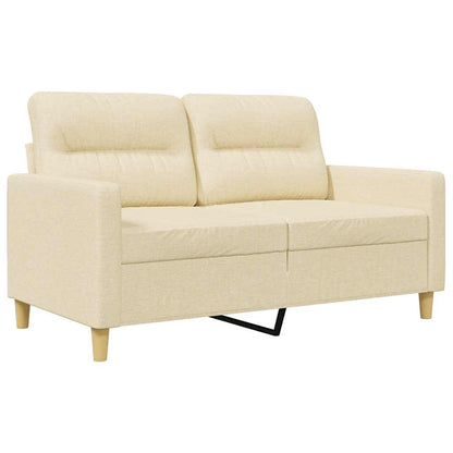Divano a 2 Posti Crema 120 cm in Tessuto | homemem39