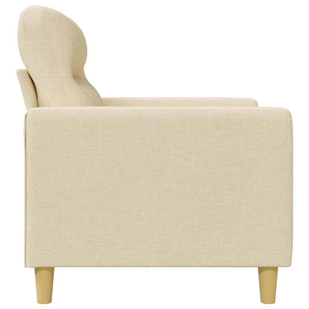 Divano a 2 Posti Crema 120 cm in Tessuto | homemem39