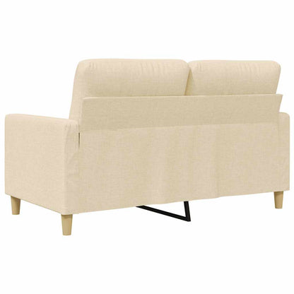 Divano a 2 Posti Crema 120 cm in Tessuto | homemem39