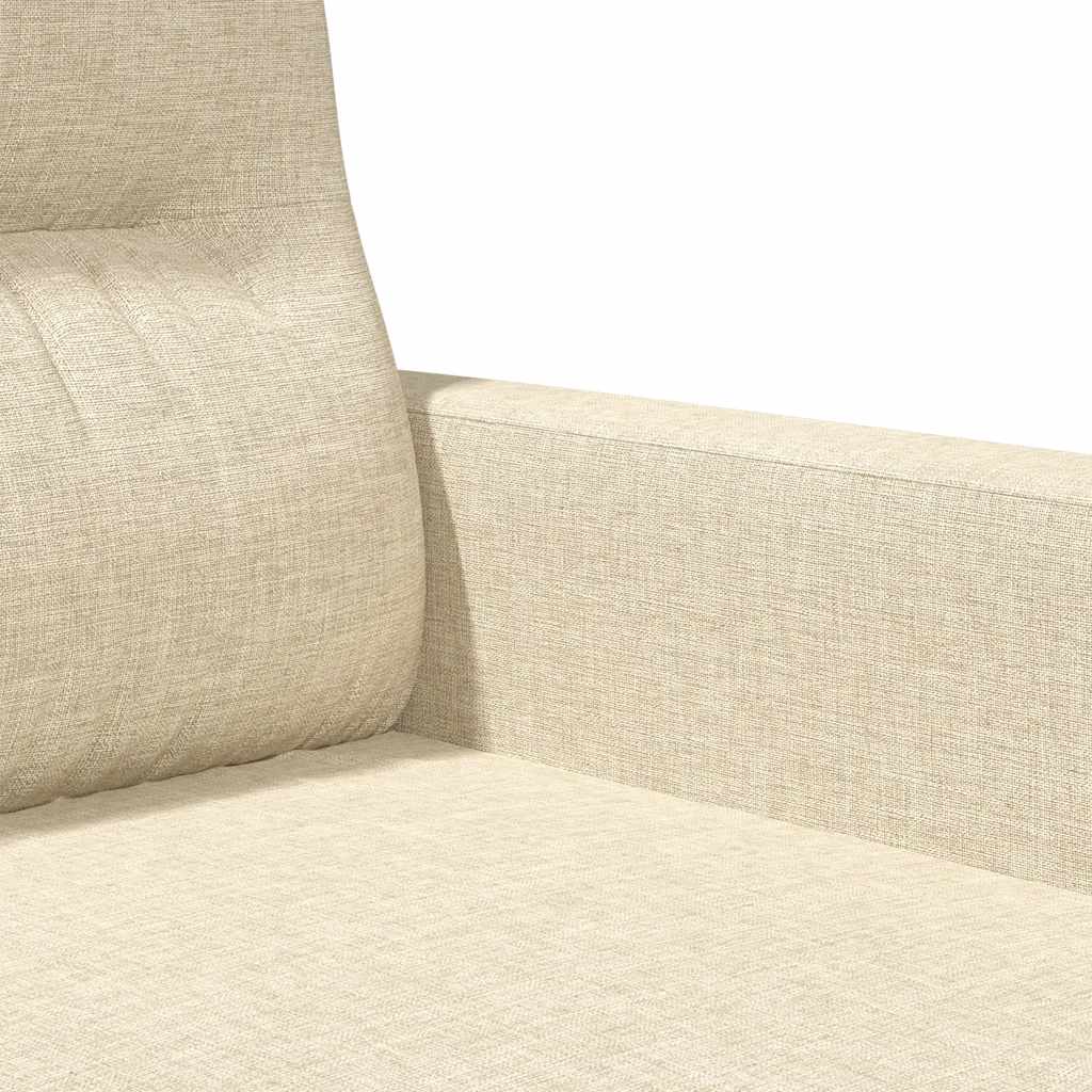 Divano a 2 Posti Crema 120 cm in Tessuto | homemem39