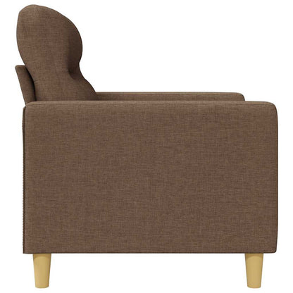 Divano a 2 Posti Marrone 120 cm in Tessuto | homemem39