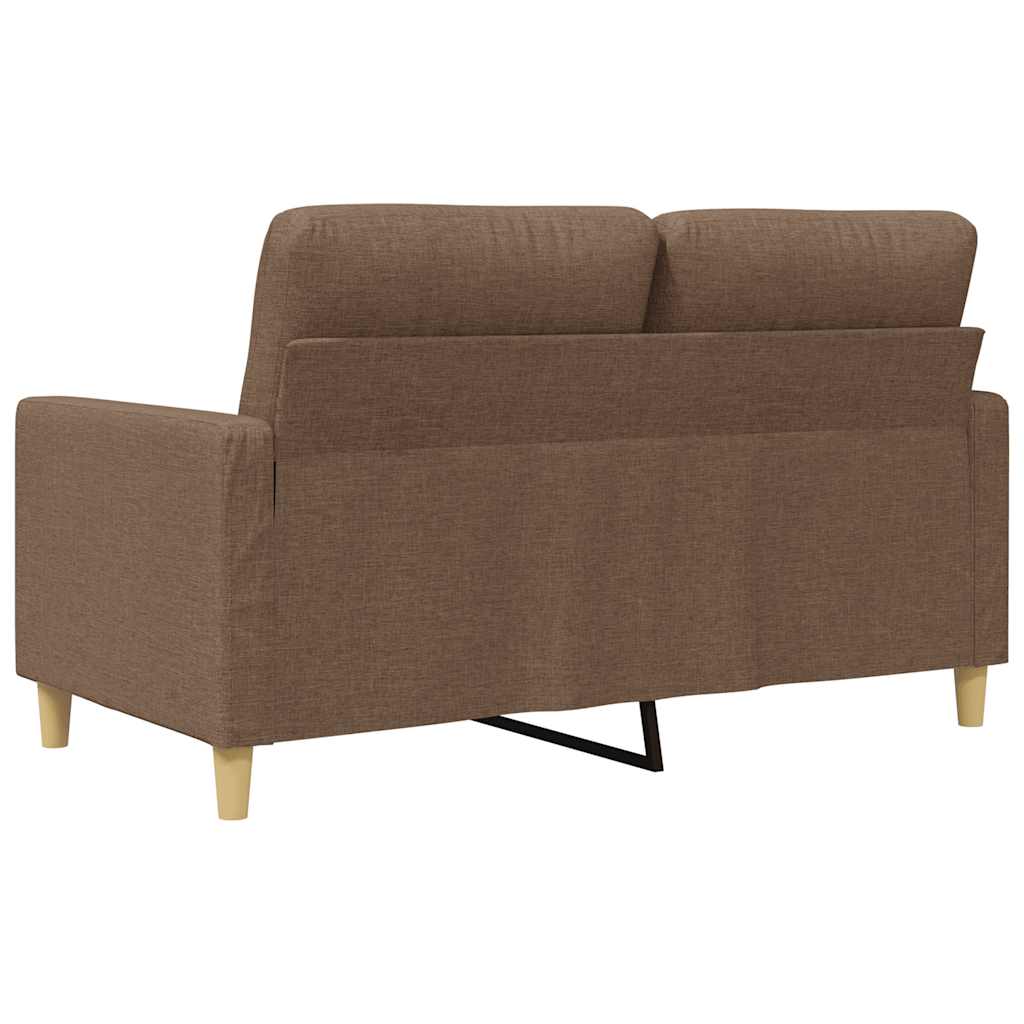 Divano a 2 Posti Marrone 120 cm in Tessuto | homemem39