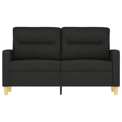 Divano a 2 Posti Nero 120 cm in Tessuto - homemem39