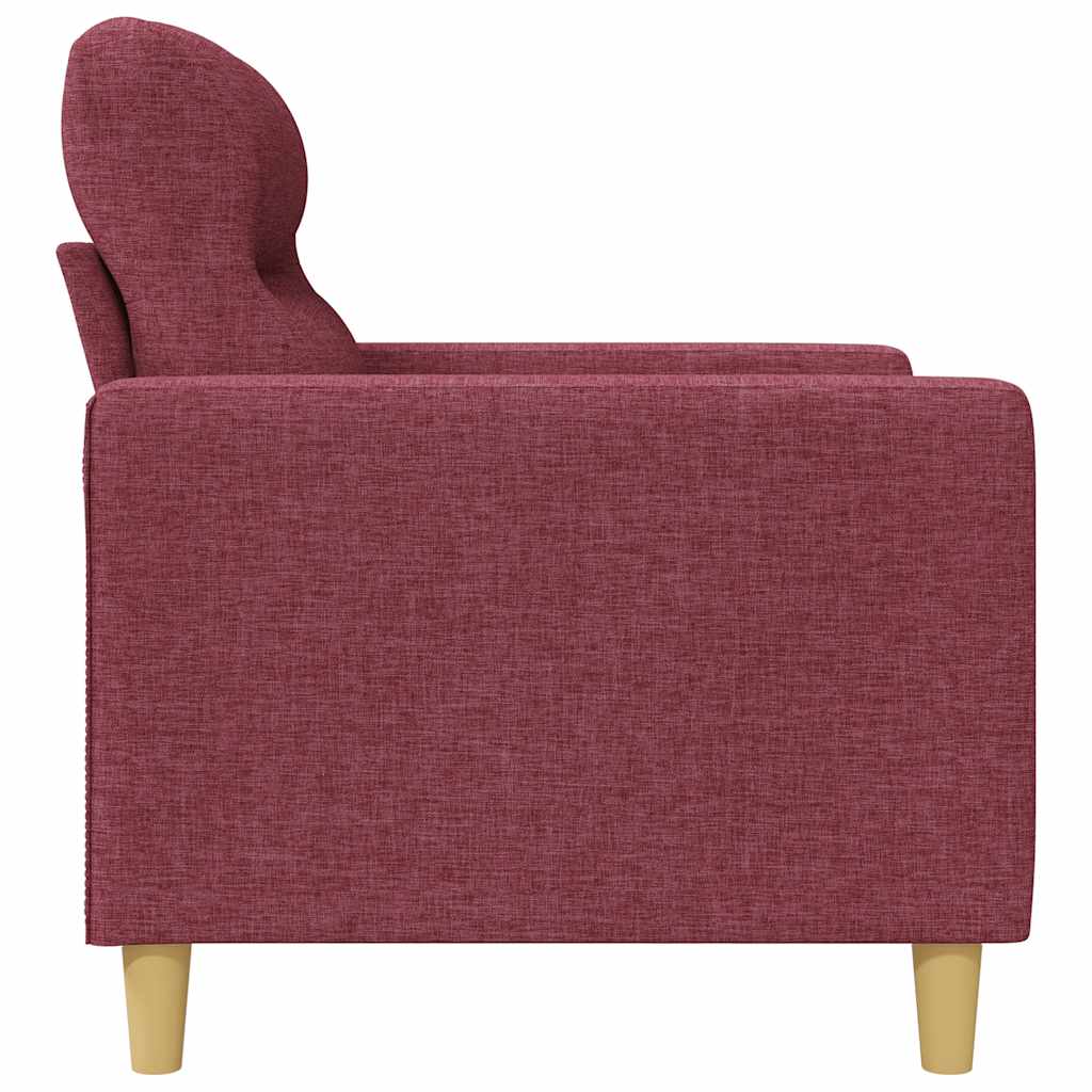 Divano a 2 Posti Rosso Vino 120 cm in Tessuto | homemem39