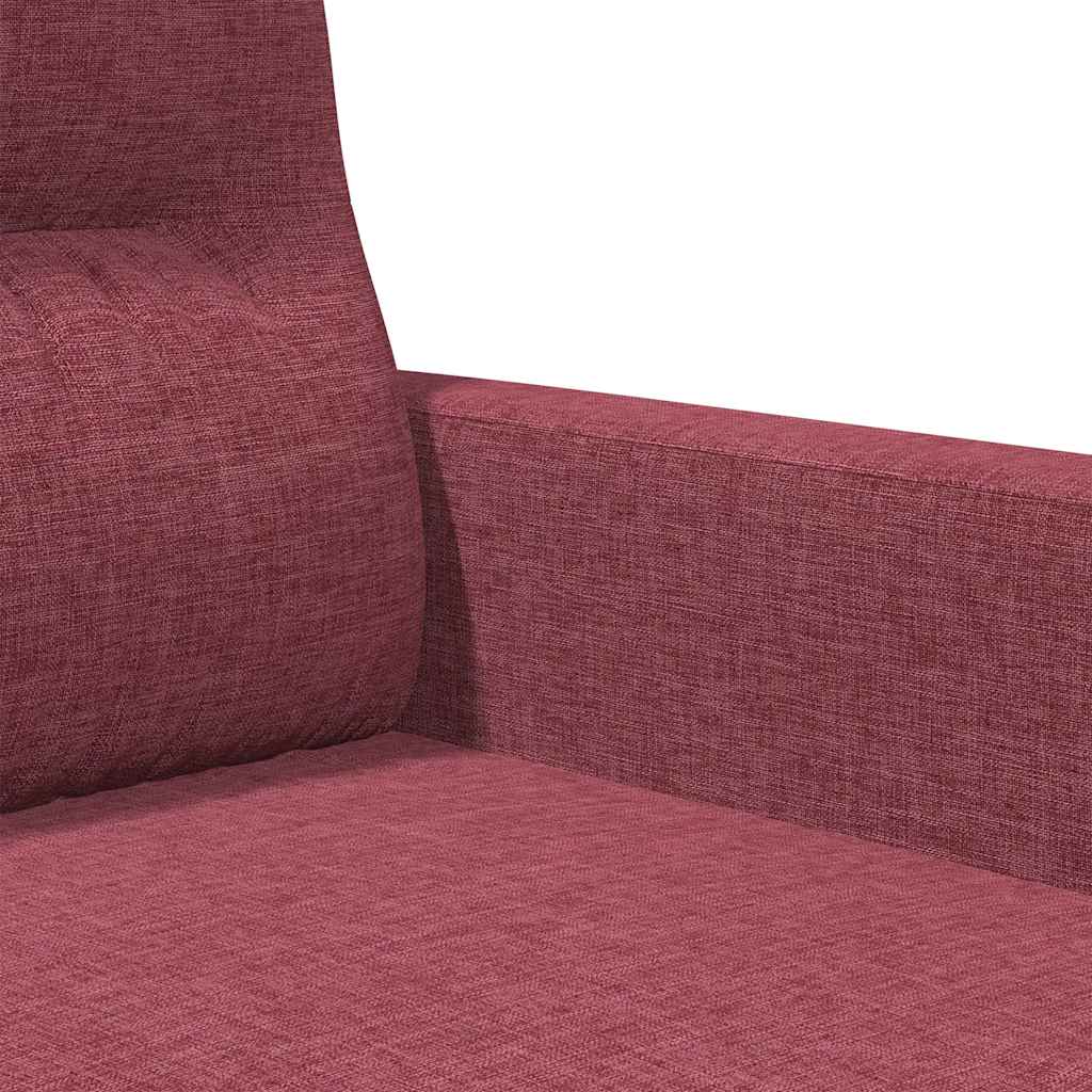 Divano a 2 Posti Rosso Vino 120 cm in Tessuto | homemem39