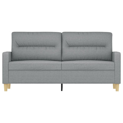 Divano a 2 Posti Grigio Chiaro 140 cm in Tessuto - homemem39