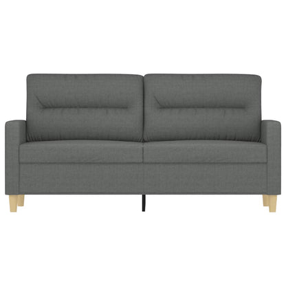 Divano a 2 Posti Grigio Scuro 140 cm in Tessuto - homemem39