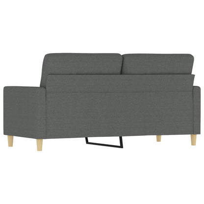 Divano a 2 Posti Grigio Scuro 140 cm in Tessuto - homemem39