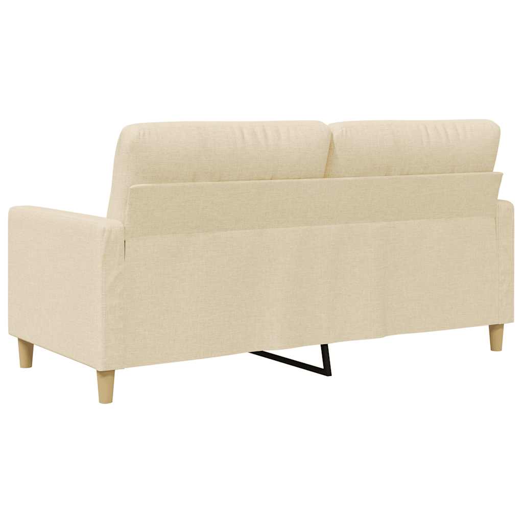 Divano a 2 Posti Crema 140 cm in Tessuto | homemem39
