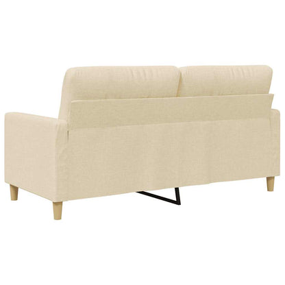 Divano a 2 Posti Crema 140 cm in Tessuto | homemem39