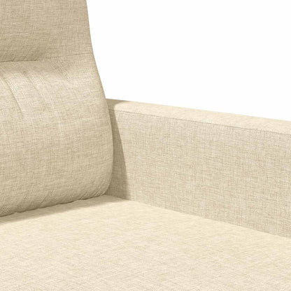 Divano a 2 Posti Crema 140 cm in Tessuto | homemem39