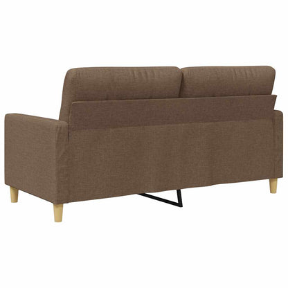 Divano a 2 Posti Marrone 140 cm in Tessuto | homemem39
