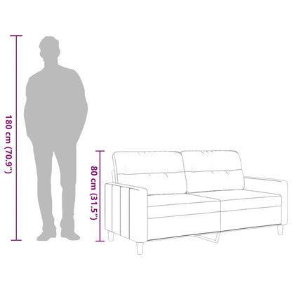 Divano a 2 Posti Marrone 140 cm in Tessuto | homemem39