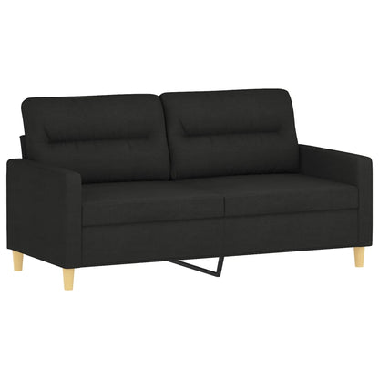 Divano a 2 Posti Nero 120 cm in Tessuto - homemem39