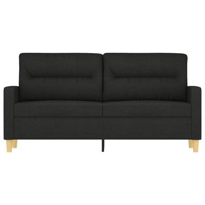 Divano a 2 Posti Nero 120 cm in Tessuto - homemem39