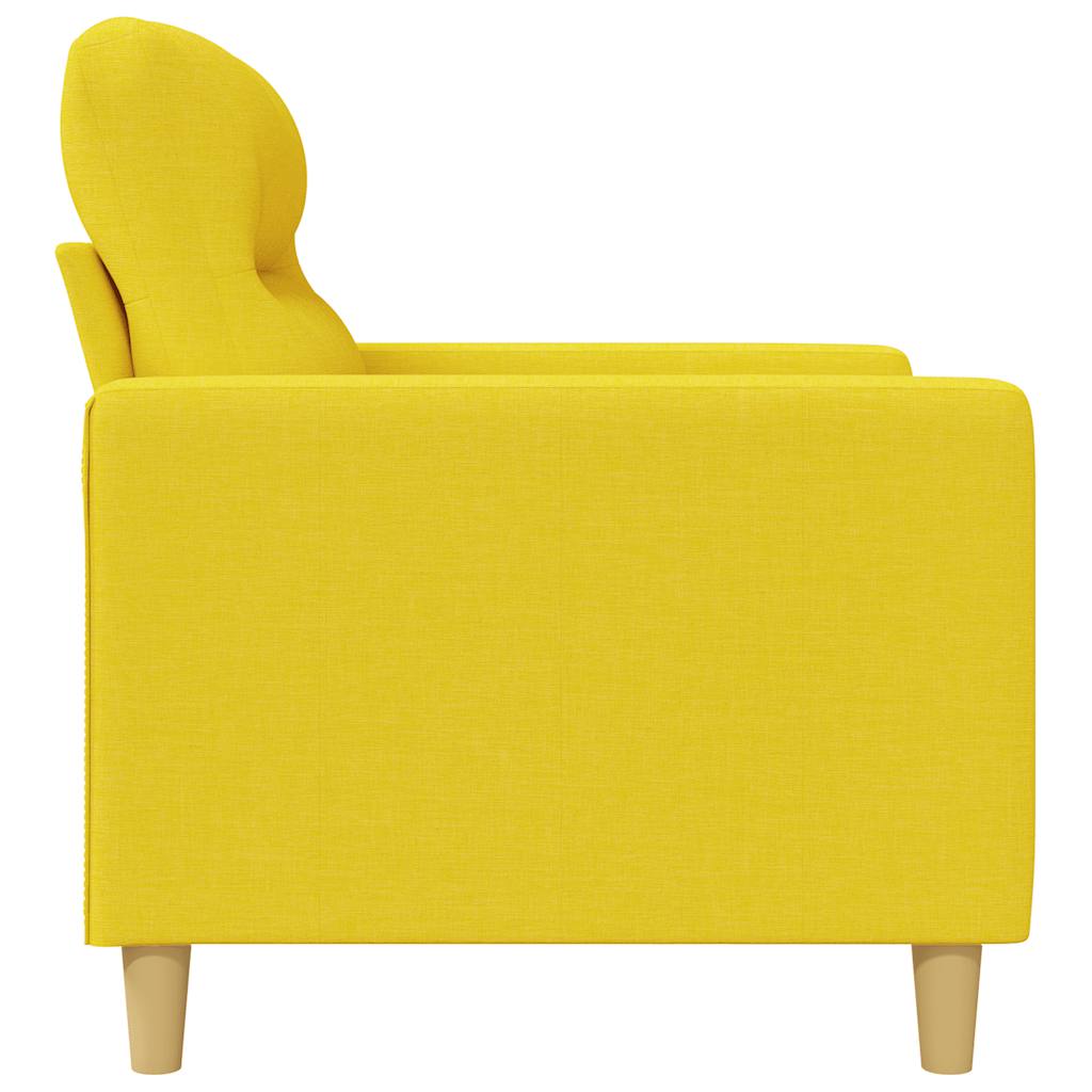 Divano a 2 Posti Giallo Chiaro 140 cm in Tessuto | homemem39