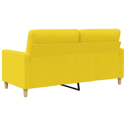 Divano a 2 Posti Giallo Chiaro 140 cm in Tessuto | homemem39