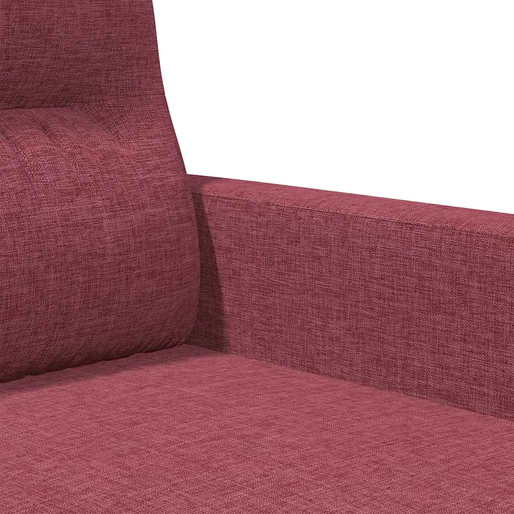 Divano a 2 Posti Rosso Vino 140 cm in Tessuto | homemem39