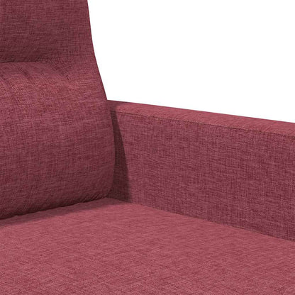 Divano a 2 Posti Rosso Vino 140 cm in Tessuto | homemem39