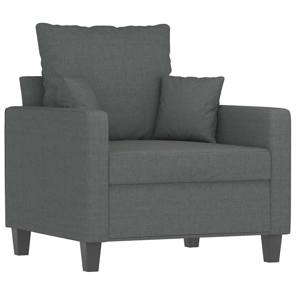 Poltrona Grigio Scuro 60 cm in Tessuto | homemem39