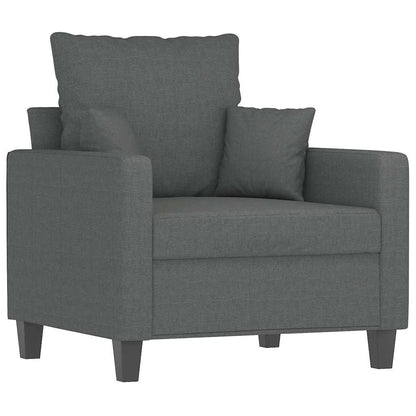Poltrona Grigio Scuro 60 cm in Tessuto | homemem39