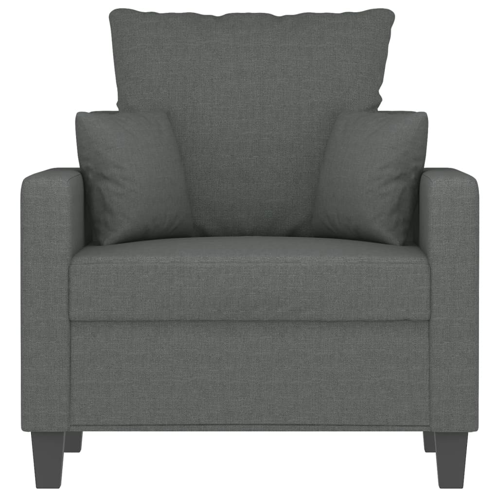 Poltrona Grigio Scuro 60 cm in Tessuto - homemem39