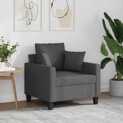 Poltrona Grigio Scuro 60 cm in Tessuto | homemem39