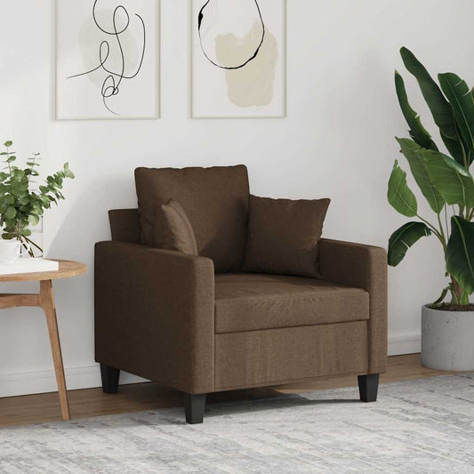 Poltrona Marrone 60 cm in Tessuto | homemem39