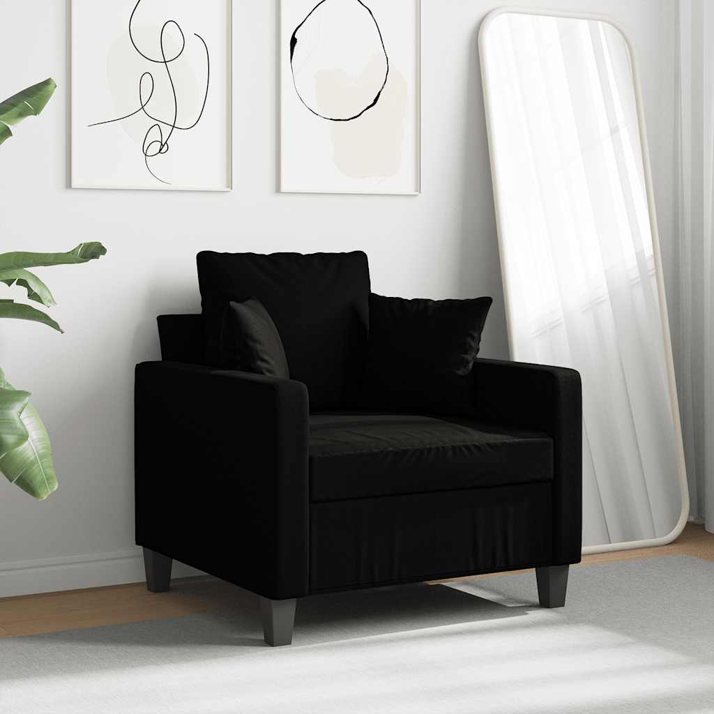Poltrona Nera 60 cm in Tessuto | homemem39