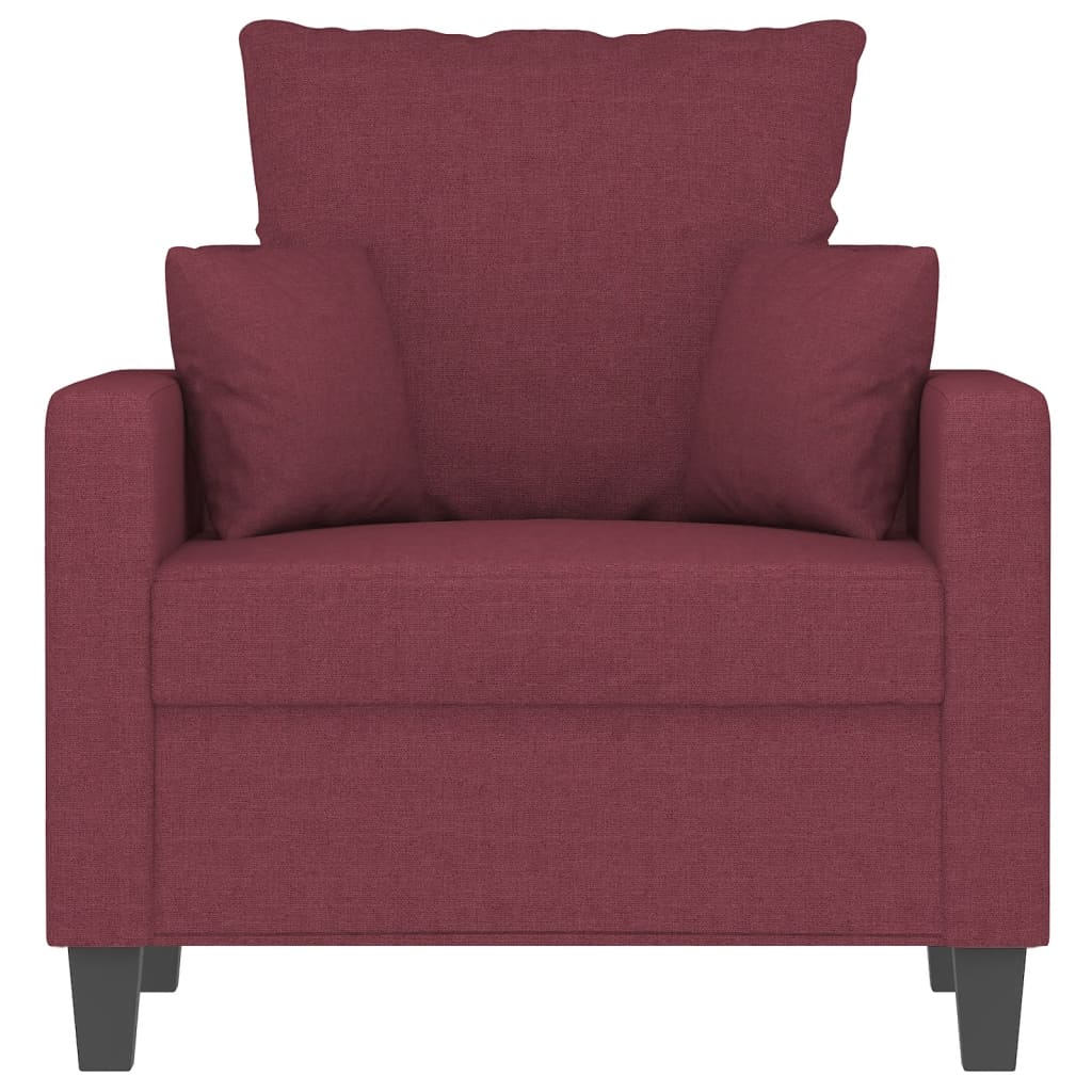 Poltrona Rosso Vino 60 cm in Tessuto - homemem39