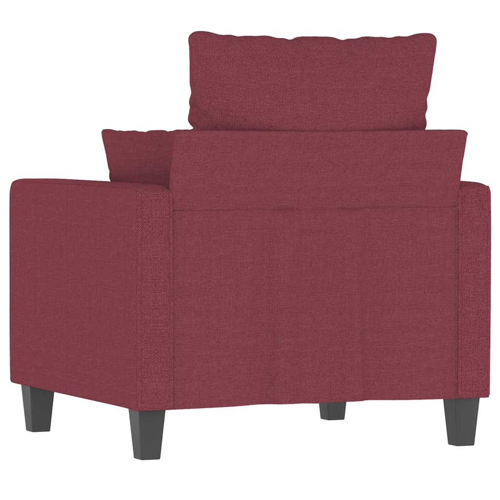 Poltrona Rosso Vino 60 cm in Tessuto - homemem39