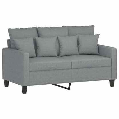 Divano a 2 Posti Grigio Chiaro 120 cm in Tessuto | homemem39