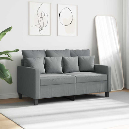 Divano a 2 Posti Grigio Chiaro 120 cm in Tessuto | homemem39